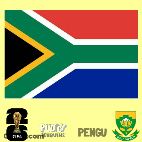 South Africa Flag FIFA Pugzy Penguins Logos GIF