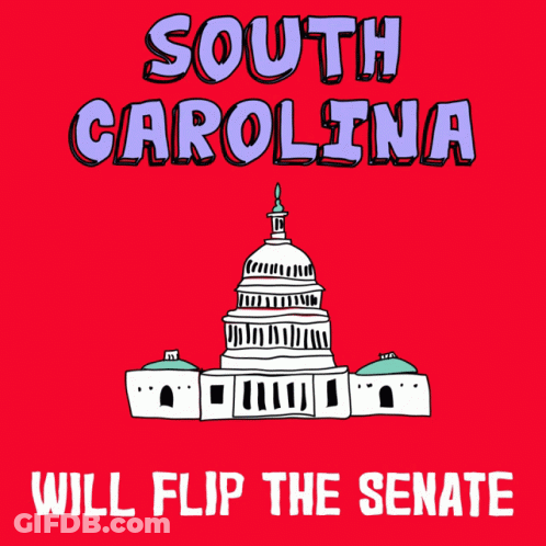 South Carolina Poster With Capitol Building GIF