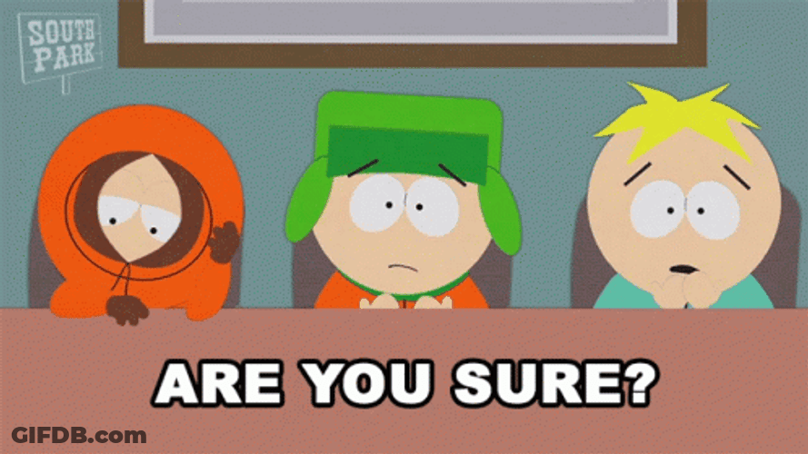 South Park Are You Sure GIF