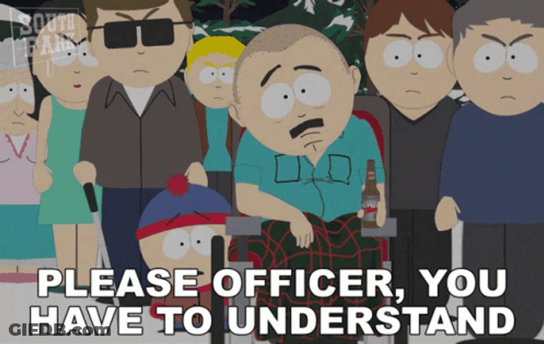 South Park Arrested Please Understand Officer GIF