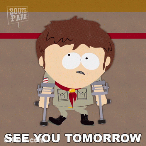 South Park Boy Scout On Crutches GIF