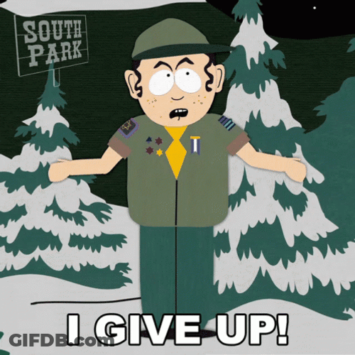 South Park Boy Scout White Flag Give Up GIF