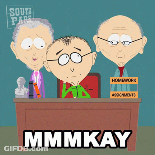 South Park Boy Sitting At Desk GIF