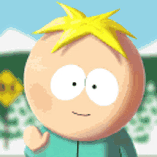 South Park Butters Stotch Waving Hi GIF