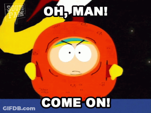 South Park Cartoon Saying Come On GIF