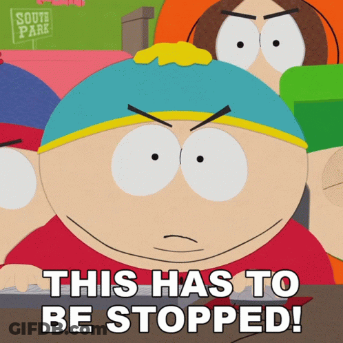 South Park Cartoon Says This Has To Be Stopped GIF