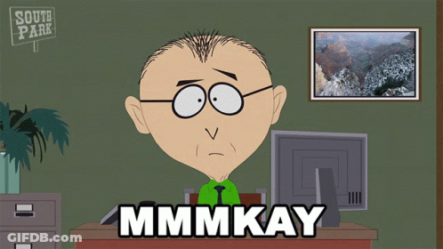 South Park Character At Desk With Computer GIF
