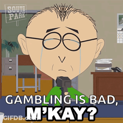 South Park Character Crying About Gambling GIF