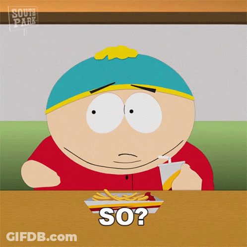 South Park Character Eating French Fries And Drinking Soda GIF