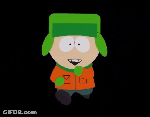 South Park Character Green Hat Orange Jacket GIF