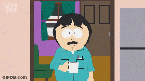 South Park Character Holding Coffee GIF