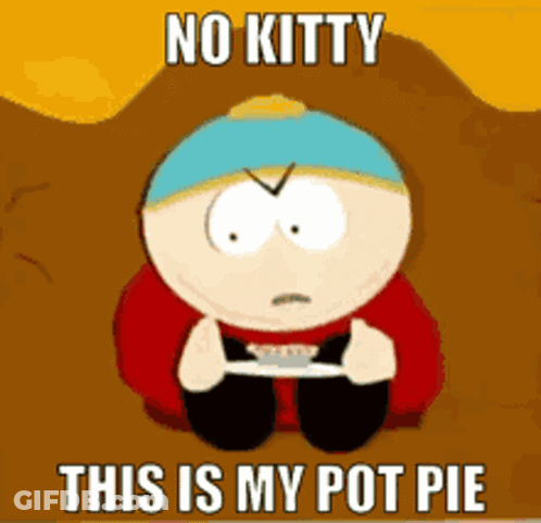 South Park Character Holding Pot Pie GIF