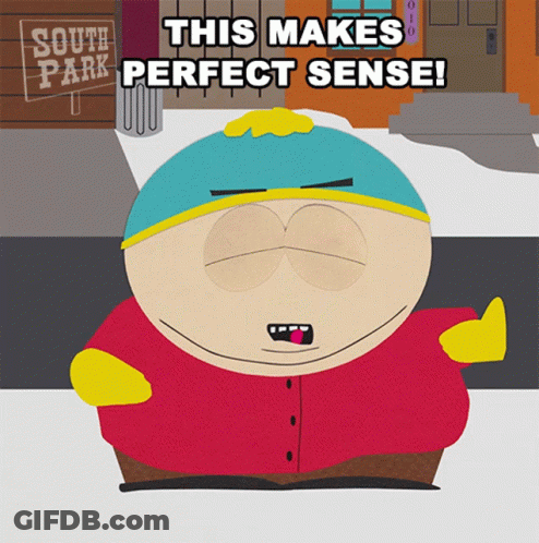 South Park Character In Front Of South Park Sign GIF