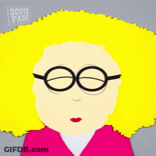 South Park Character In Pink Shirt And Glasses GIF