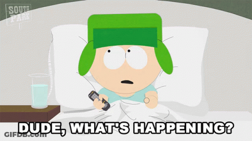 South Park Character Lying In Bed Holding Remote GIF