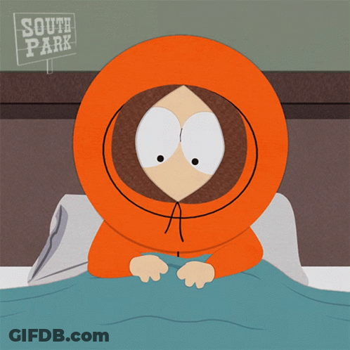 South Park Character Lying In Bed GIF