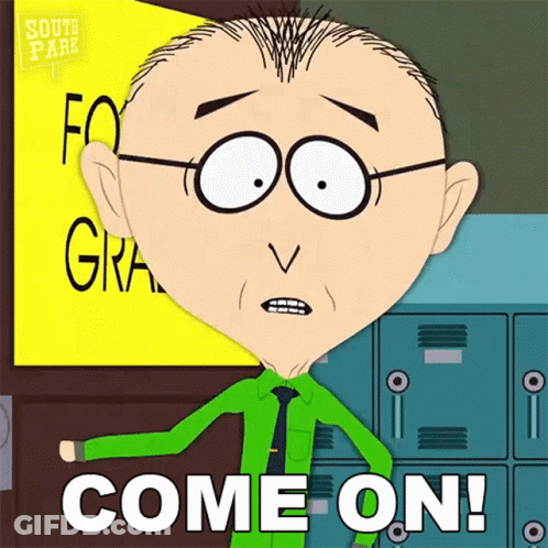 South Park Character Saying Come On GIF