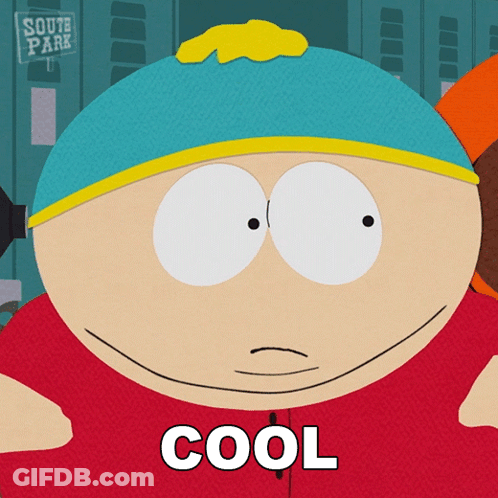 South Park Character Saying Cool GIF