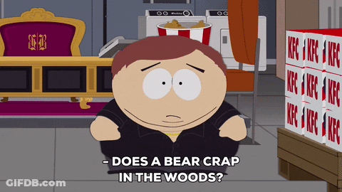 South Park Character Saying Does A Bear Crap In The Woods GIF