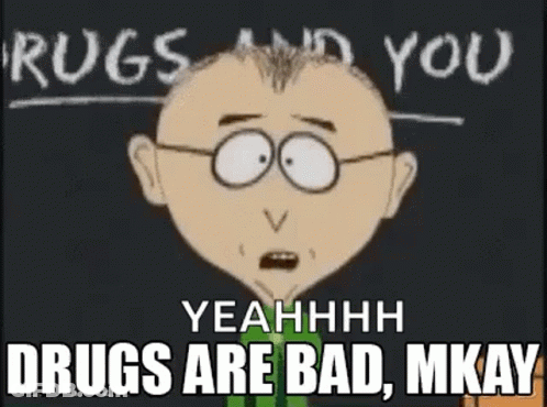South Park Character Saying Drugs Are Bad GIF