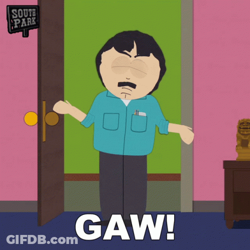 South Park Character Saying Gaw GIF