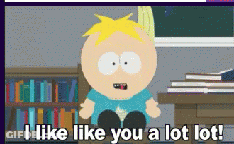 South Park Character Saying I Like You A Lot Lot GIF