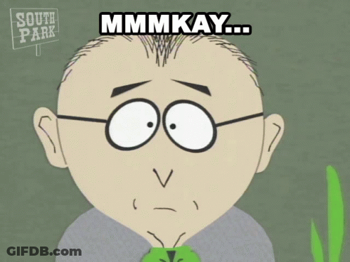 South Park Character Saying Mmmkay GIF