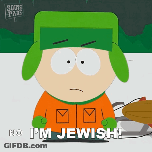 South Park Character Saying No I'm Jewish GIF