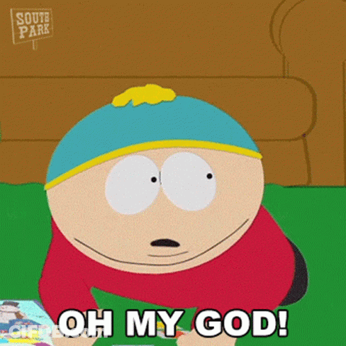 South Park Character Saying Oh My God GIF