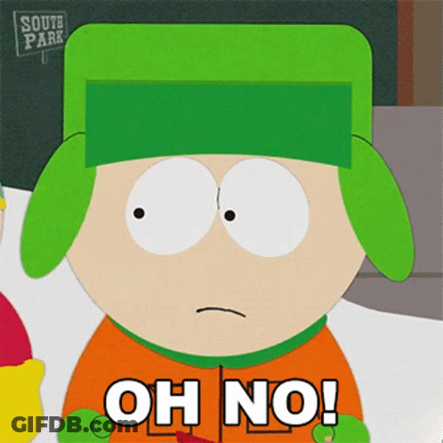South Park Character Saying Oh No GIF