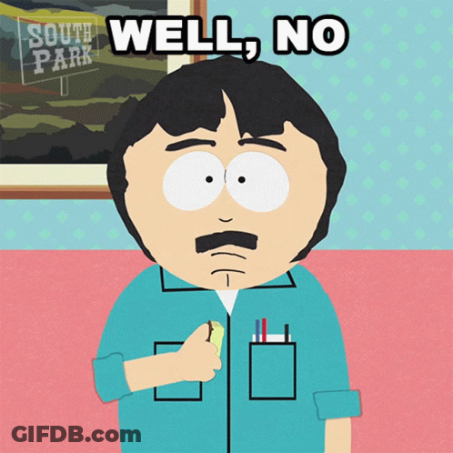 South Park Character Saying Well No GIF
