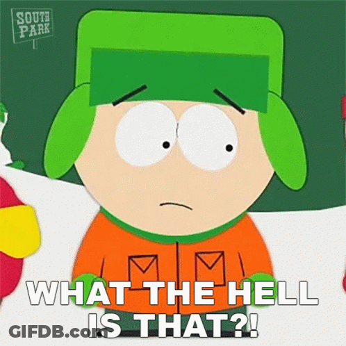 South Park Character Saying What The Hell Is That GIF