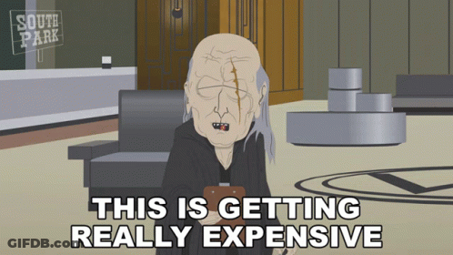 South Park Character Says This Is Getting Really Expensive Sitting On Couch GIF