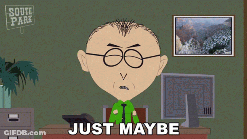 South Park Character Sitting At Desk GIF