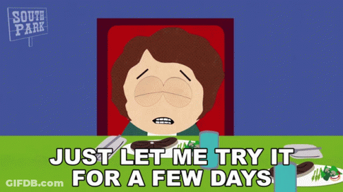 South Park Character Sitting At Table GIF