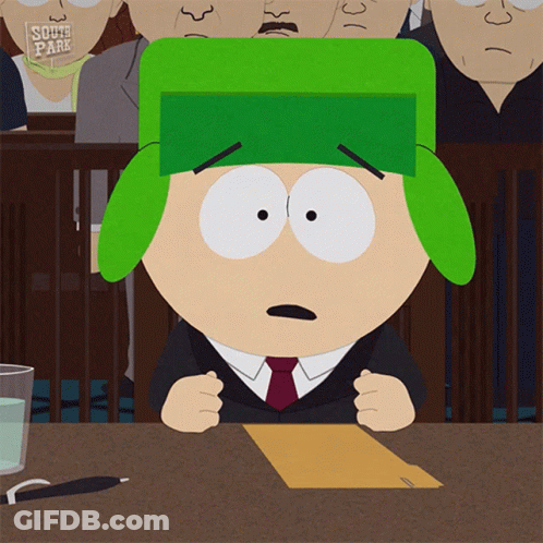 South Park Character Sitting At Table GIF