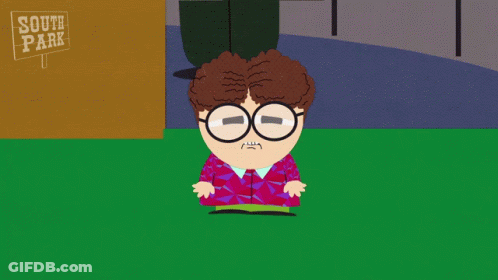 South Park Character Sitting In Grass GIF