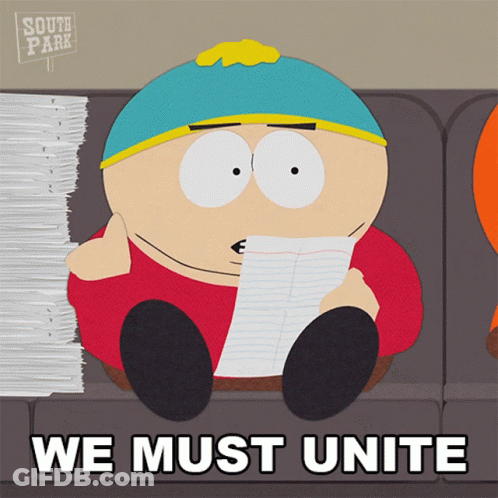 South Park Character Sitting On Couch Reading Paper GIF