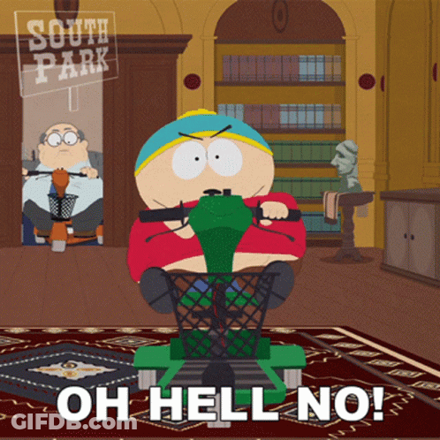 South Park Character Sitting On Green Scooter GIF