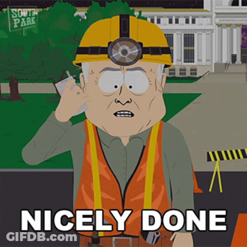 South Park Character Talking On Cell Phone GIF