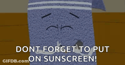 South Park Character Telling Sunscreen GIF
