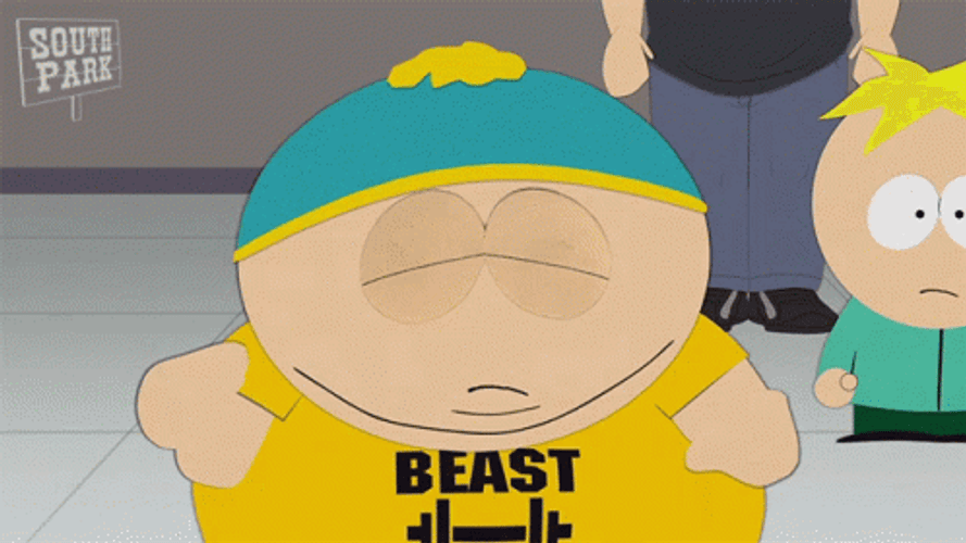 South Park Character Wearing Beast Shirt GIF