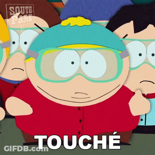 South Park Character Wearing Goggles Touché GIF
