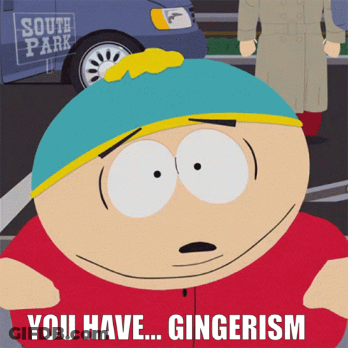 South Park Character With Gingerism Text GIF