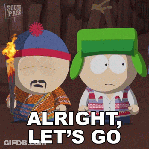 South Park Characters Alright Let's Go GIF
