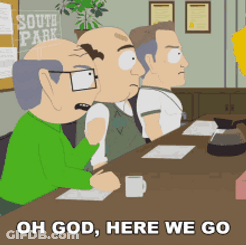 South Park Characters And Here We Go GIF