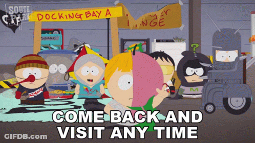 South Park Characters At Docking Bay A GIF