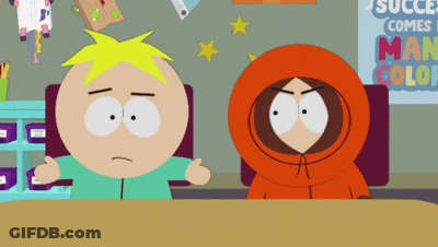 South Park Characters At Table With Success Poster GIF