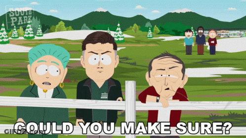 South Park Characters Behind Fence GIF