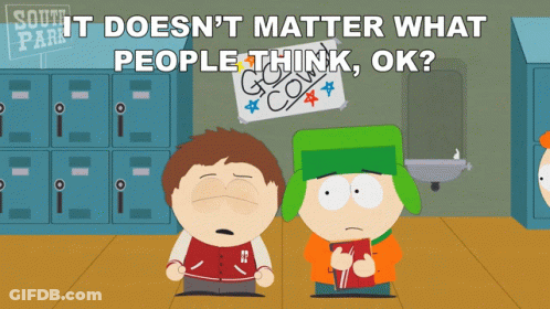 South Park Characters By Lockers Saying People Think Ok GIF